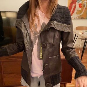 Mackage Leather Bomber Jacket